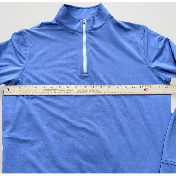 Peter Millar Perth Performance Men’s Pullover 1/4 Zip Size Small Blue - Picture 7 of 11